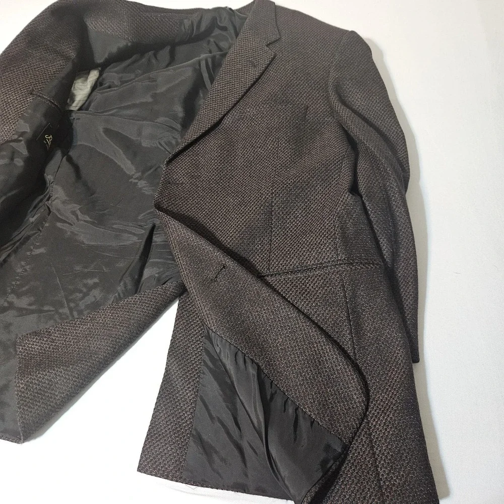 Coppley Zegna Blazer Sportcoat 46 Wool & Cashmere ITALY‎ Jacket Black & Copper
